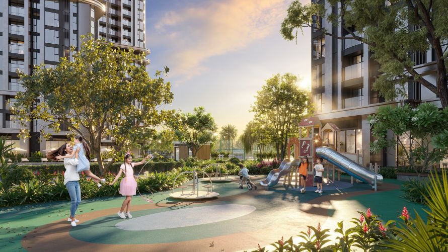 Sự khác biệt của MIK Bắc Ninh nằm ở tỷ lệ lớn diện tích dành cho cảnh quan và các công trình cộng đồng